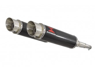 2-2 Exhaust Silencer Kit with 360mm GP Round Carbon...