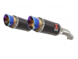 Exhaust Silencers 200mm Round Blue Tip Carbon YAMAHA FJR...