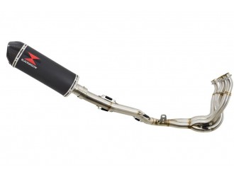 De Cat Full Exhaust System 300mm Oval Black Stainless...
