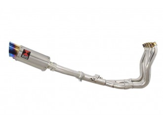 Exhaust System with 200mm Round Stainless & Blue Tip...