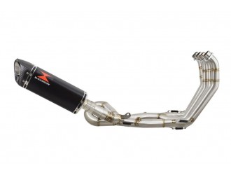 Performance Exhaust 300mm Tri Oval Black Stainless Carbon...