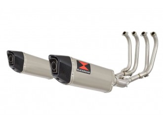 4-2 Exhaust System 300mm Hexagonal Stainless Carbon Tip...