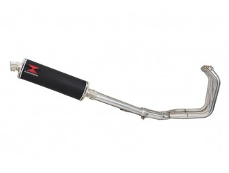 Exhaust System with 400mm Oval Black Stainless Silencer...