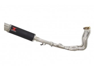 Exhaust System with 360mm GP Round Black Stainless...