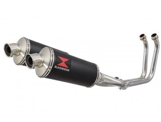 2-2 Full Exhaust System with 300mm Oval Black Stainless...