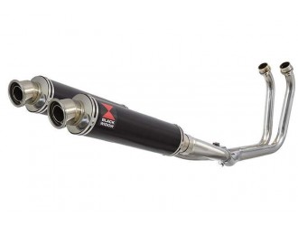 2-2 Full Exhaust System with 350mm Round Black Stainless...