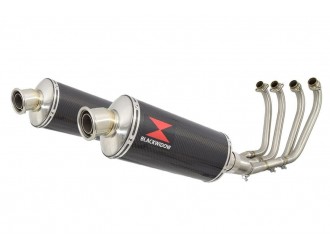 4-2 Exhaust System 300mm Oval Carbon Silencers YAMAHA...