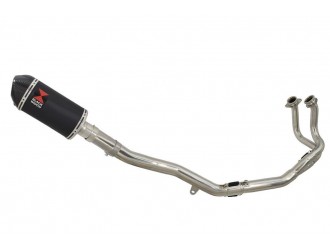 De Cat Exhaust System + 200mm Oval Black Stainless Carbon...