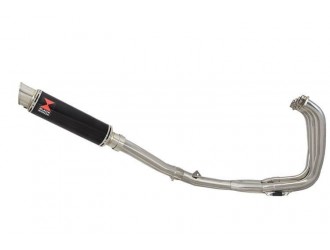 Exhaust System with 350mm GP Round Black Stainless...