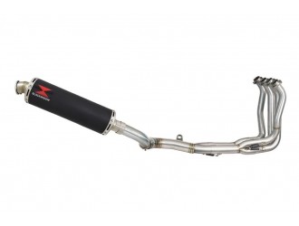 Race De-cat Exhaust System 400mm Round Black Stainless...
