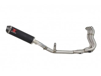 De-Cat Race Exhaust System + 370mm Round Black Stainless...
