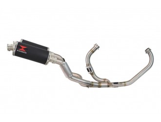 High Level Exhaust System 300mm Oval Black Stainless...