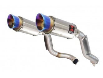 Exhaust High Level Link Pipes + 200mm Round Blue Tip...