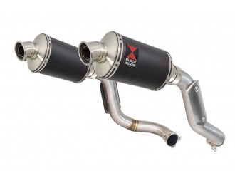 Exhaust High Level Link Pipes + 230mm Oval Black...
