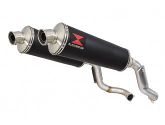 Exhaust High Level Link Pipes + 400mm Oval Black...
