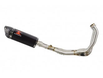 De-Cat Exhaust System 300mm Tri Oval Black Stainless...