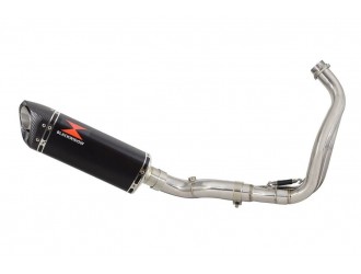 De-cat Exhaust System with 300mm Tri Oval Black Stainless...