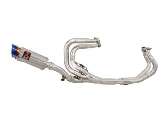 Full Exhaust System + 230mm GP Round Blue Tip Stainless...