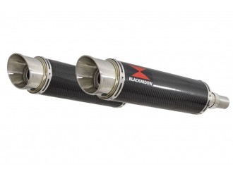 Twin Exhaust Silencer Kit 360mm GP Round Carbon TRIUMPH...