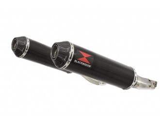 4-2 With Panniers Exhaust Silencers 370mm Round Black...