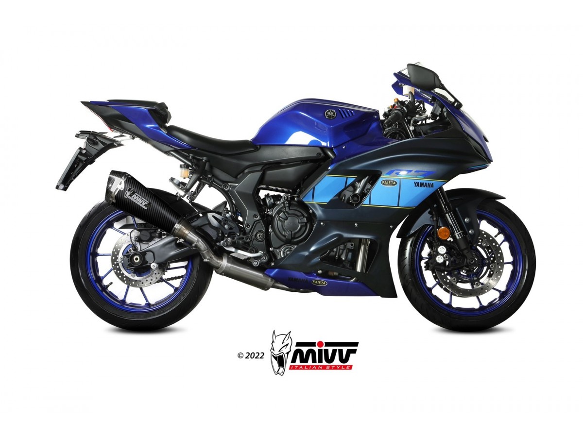 Full System 1 In 1 Exhaust Mivv Delta Race Carbon Yamaha R7 2022 - 2022