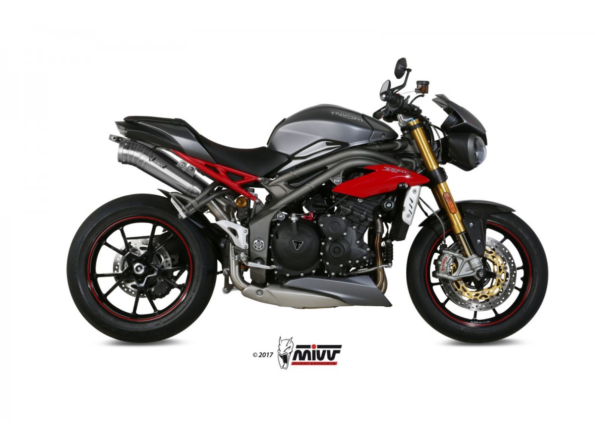 Silencers Exhaust Mivv Ghibli Stainless Steel Triumph Speed Triple 1050 R S Rs 2016 -2017