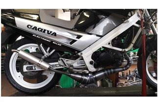 Muffler Cagiva Freccia C12 C12 Lucky Explorer 125 1989 1990 Jollymoto With Carbon Silencer