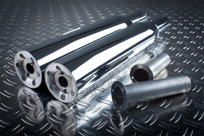 Schalldämpfer Auspuff Eagle M7 V2A Hochglanzpoliert Honda Vt1100 C3 2001-1998