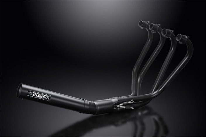 Vollständiges System 4 in 1 Cobra Mura Schwarz V2A Kawasaki Gpz 750 Ut 1985-1984