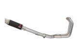 Auspuffanlage Mit 230 mm Gp Round Carbon Schalldämpfer YAMAHA FZS1000 FZS 1000 FAZER Black Widow