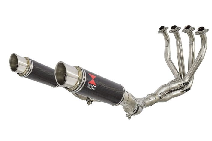 4-2 De Cat Auspuff 230 mm Gp Runde Carbon-Schalldämpfer KAWASAKI Z1000 Z1000 R 2010-2020 Black Widow