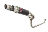 Doppelte 1-2 Auspuffanlage Mit 230 mm Gp Carbon-Rundschalldämpfern HONDA MSX 125 GROM 2013-2015 Black Widow
