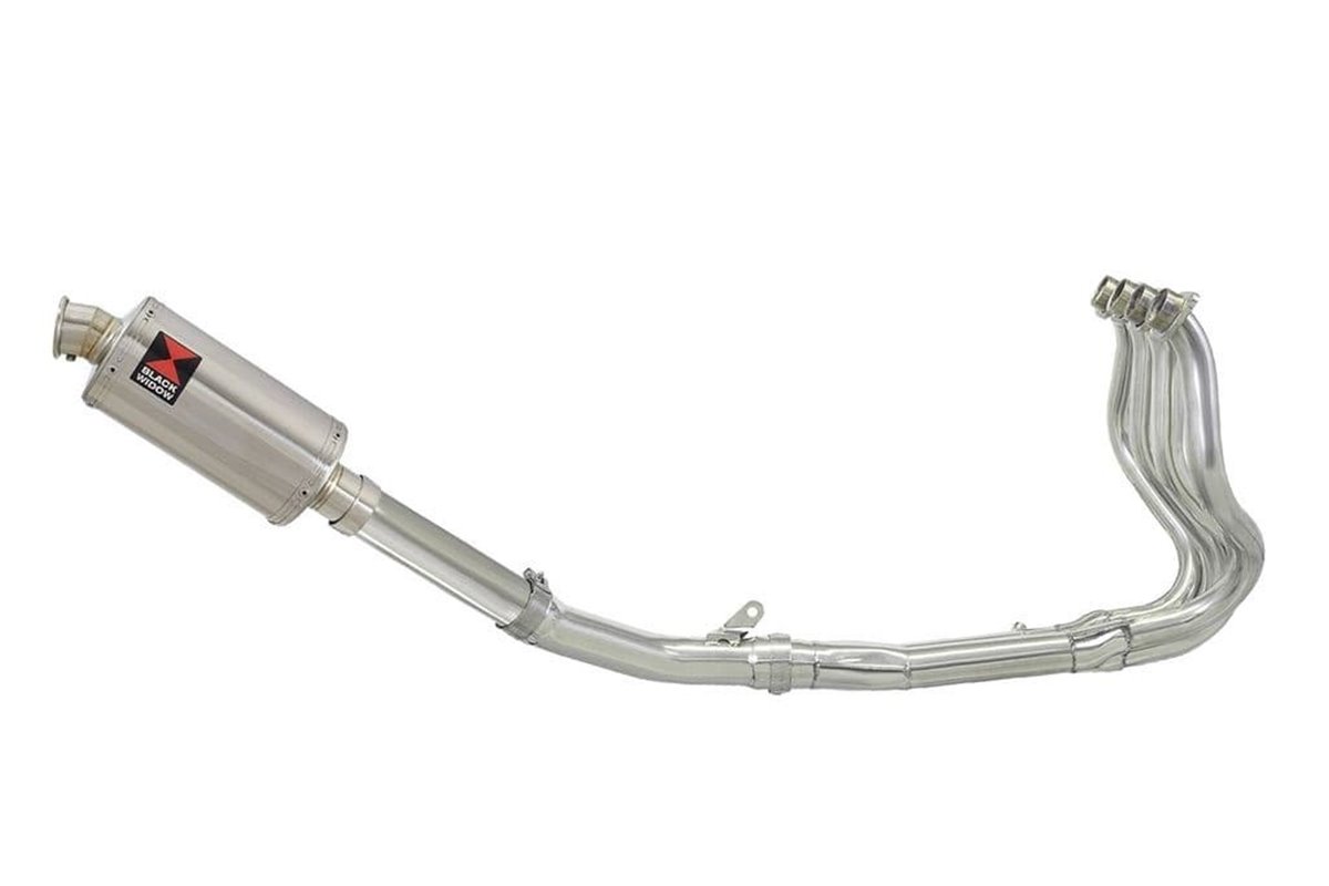 De Cat Exhaust Ovaler Schalldämpfer Aus 230 mm Edelstahl KAWASAKI ZX10R ZX-10R E8F E9F FAF 2008-2009 Black Widow