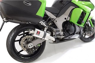 4-2 230 mm Ovale Edelstahl-Schalldämpfer KAWASAKI Z1000 SX 2010-2019 Black Widow