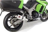 4-2 230 mm Ovale Edelstahl-Schalldämpfer KAWASAKI Z1000 SX 2010-2019 Black Widow