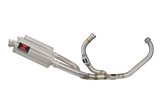 Exhaust System + 300mm Oval Stainless Silencers HONDA VTR1000F Superhawk (SC36) Black Widow