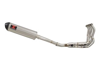 De Cat Auspuff Ovaler Schalldämpfer Mit 400 mm Carbonspitze KAWASAKI KLZ1000 Versys 2012-2018 Black Widow