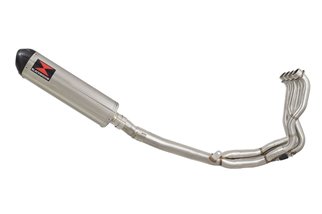 De Cat Auspuff Verbindungsrohr Titan 400mm Oval Schalldämpfer 400St SUZUKI GSXR 1000 L7-M0 Black Widow