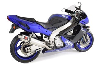 Auspuffanlage Ovaler 400-mm-Schalldämpfer Aus Edelstahl YAMAHA YZF1000 R Thunderace 1996-2003 Black Widow