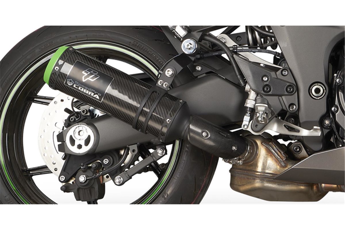Schalldämpfer Auspuff Speedpro Cobra Spx-G Schwarz/Grün Serie Kawasaki Zx-10R Ninja 2015-2011