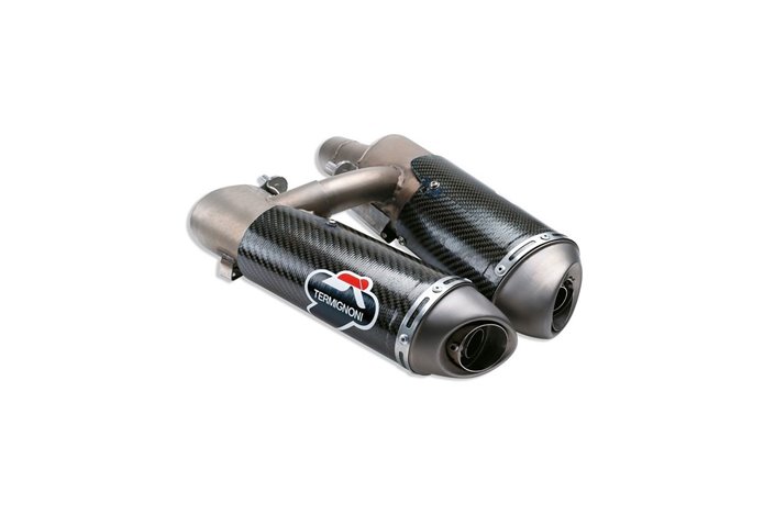 TERMIGNONI 96451208B DUCATI HYPERMOTARD 796-1100 CARBON SILENCERS 2008-2012