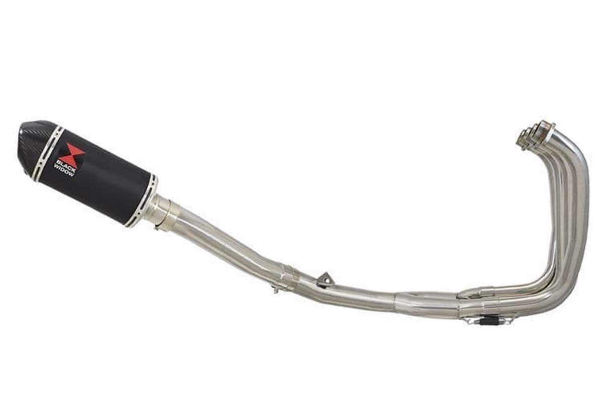 Sistema Di Scarico Con Silenziatore Ovale Da 200 mm Con Punta In Carbonio Inossidabile Nero YAMAHA Yamaha FZR 600 FZR600R 4JH Fo