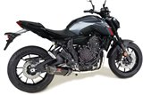 De-Cat Auspuffanlage Schalldämpfer Mit 300 mm Tri Oval Black Oval Carbon Endrohr YAMAHA XTribute 700 2021 - 2022 Black Widow