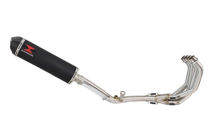 De Cat-Auspuffanlage + 400-mm-Schalldämpfer Aus Schwarzem Edelstahl Mit Karbonspitze HONDA CBR600 FA 2011-2013 Black Widow