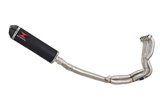 Kompletter De Cat-Auspuff Mit 400 mm Ovaler Carbonspitze Aus Schwarzem Edelstahl SUZUKI GSXR 1000 L7 L8 L9 M0 Black Widow