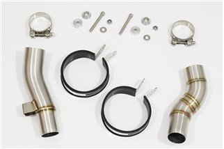 4-2 Auspuff-Schalldämpfer 370 mm Runde Spitze Aus Kohlenstoffschwarzem Stahl KAWASAKI Z1000 R 2010-2020 Black Widow