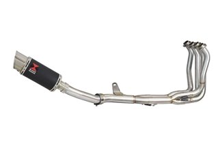 Échappement 4-1 Race De-Cat Silencieux Rond 200 mm En Acier Inoxydable Noir KAWASAKI Z900 2020-2022 Black Widow