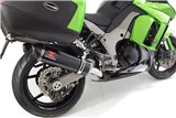4-2 400-mm-Schalldämpfer Aus Schwarzem Edelstahl Mit Ovaler Carbonspitze KAWASAKI Z1000 SX 2010-2019 Black Widow