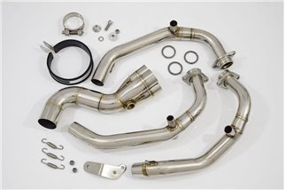 De-Cat Auspuff 200 mm Blauer Auspuff Mit Runder Spitze Aus Schwarzem Edelstahl YAMAHA MT09 2013-2020 Black Widow