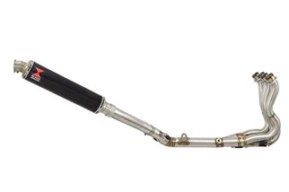 Race De Cat 350 mm Runder Schalldämpfer Aus Schwarzem Edelstahl SUZUKI GSXR 750 K8 K9 L0 2008-2010 Black Widow